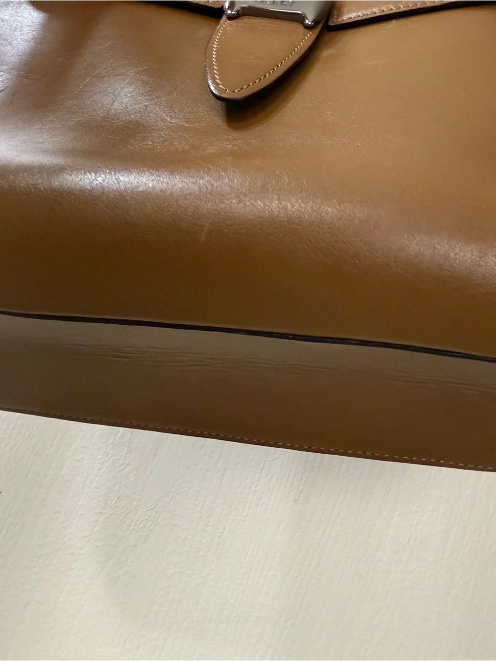 Bally Chestnut Leather Crossbody Bag
